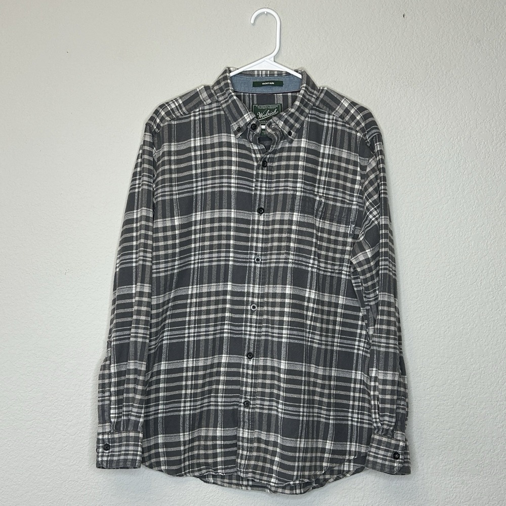 Woolrich Trout Run Multicolor Plaid Flannel Shirt Men's Size L Button Up